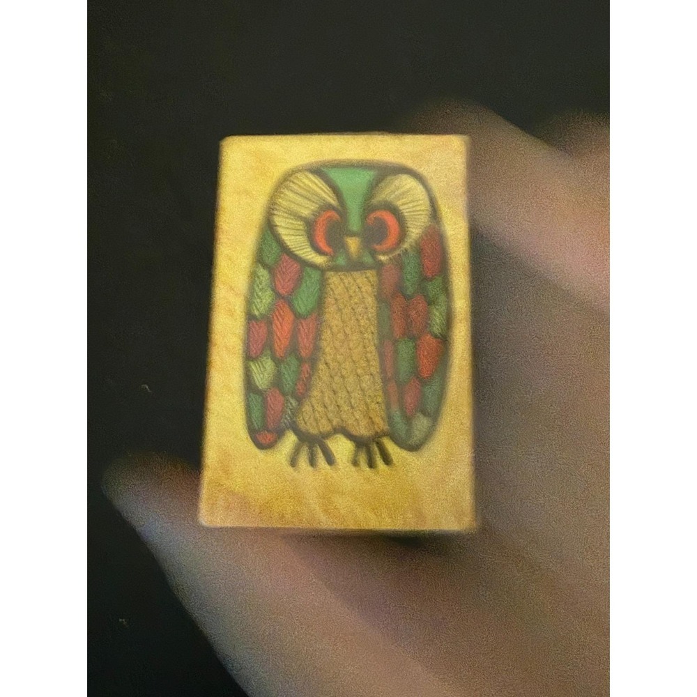 Vintage Stardust Nu-Vue - Owl Art Plastic Coated Playing Cards Deck (SEALED)
